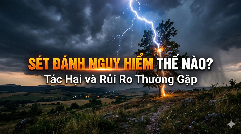 Sét đánh nguy hiểm thế nào? Tác hại và rủi ro thường gặp